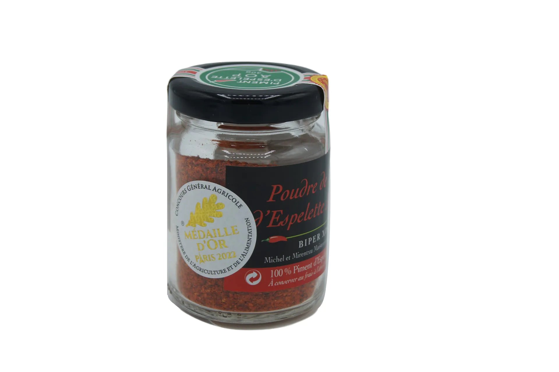 Poudre De Piment Despelette Bio Aop 40 G Ab Médaille Dor Au C Ma Jolie France 